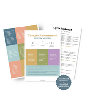 Load image into Gallery viewer, Youth Temple Recommend Interview Questions- digital download